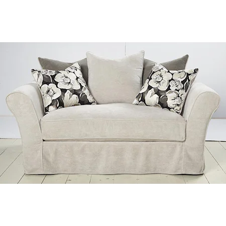 Traditional Chair and a Half with Deep Back and Scatter Pillows